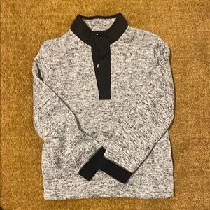 Black and Gray Pullover Shirt with Black Details